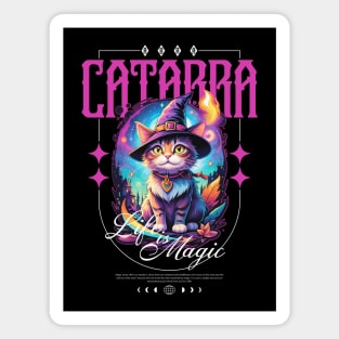 Abracatabra Cat with Witch Hat Magnet